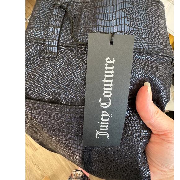 NWT Juicy Couture Navy Black Metallic Snake Print Pull On Jegging 26 - Picture 11 of 14